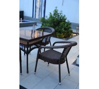 Комплект из 4х кресел и стола TREET DECO Темно-коричневый FM-2001+FM-1001-DARK
