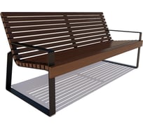 Скамейка 7 скамеек Белгород, артикул 77155, сосна 1,8 м, цвет палисандр 77155/БЛГР/1,8/9005/С_ПАЛ