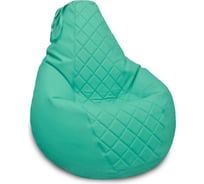 Кресло-мешок Relax line Груша в экокоже Galaxy Lt green S+декоративная отделка К-228