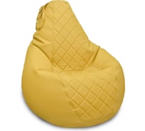 Кресло-мешок Relax line Груша в экокоже Galaxy Yellow S+декоративная отделка К-234