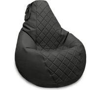 Кресло-мешок Relax line Груша в экокоже Galaxy Black S+декоративная отделка К-221