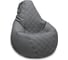 Кресло-мешок Relax line Груша в экокоже Galaxy Dk Grey XL+декоративная отделка К-199 1