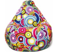 Кресло-мешок Relax line Груша велюр принт Круги XL К-262