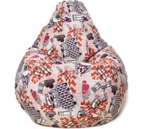 Кресло-мешок Relax line Груша велюр принт Filin mango S К-255