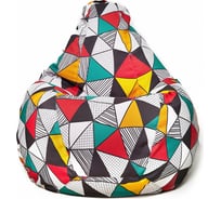 Кресло-мешок Relax line Груша велюр принт Абстракция S К-282