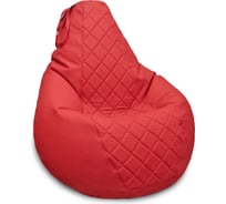 Кресло-мешок Relax line Груша в экокоже Galaxy Red XL+декоративная отделка К-204