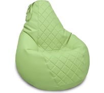 Кресло-мешок Relax line Груша в экокоже Galaxy Lt green XL+декоративная отделка К-200