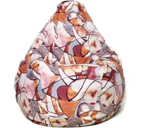Кресло-мешок Relax line Груша велюр принт Fleur dimrose XL К-249