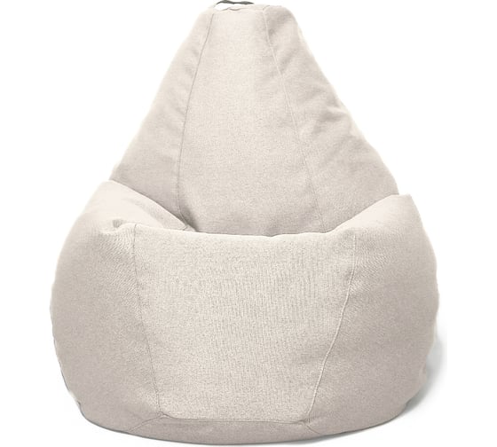Кресло-мешок Relax line Груша в рогожке Bahama White XL К-158 1