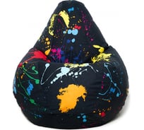 Кресло-мешок Relax line Груша велюр принт Кляксы L К-271