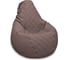 Кресло-мешок Relax line Груша в экокоже Galaxy Dk Brown XL+декоративная отделка К-197 1