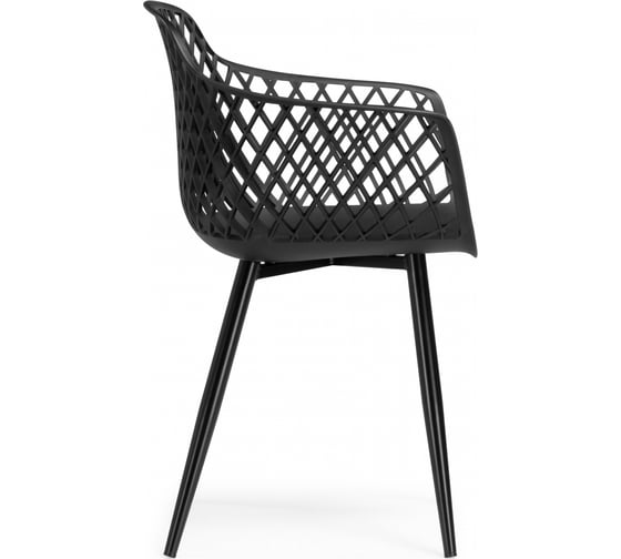Пластиковый стул Woodville Rikon black / wood 15827