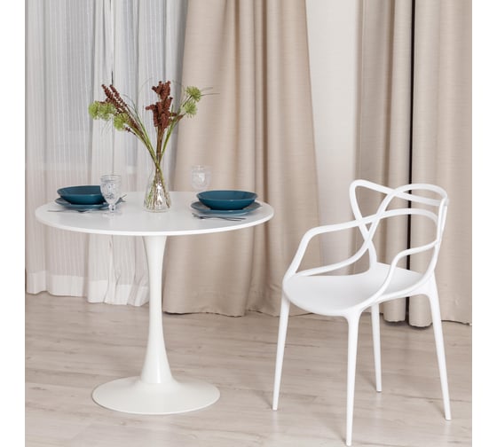 Комплект стульев TetChair Cat Chair (mod. 028) пластик, 53x59x82,5 см, белый, 2 шт. 24287