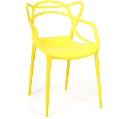Комплект стульев TetChair Cat Chair (mod. 028) пластик, 53x59x82,5 см, желтый, 2 шт. 24292