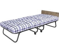 Раскладушка взрослая для сна с матрасом на металлических колёсах Формула мебели сад КР0042 КР0045