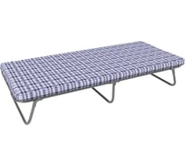 Раскладушка с матрасом Формула мебели сад взрослая усиленная для сна Марта, кровать кушетка с основанием из металлической сетки КР0001 КР1009