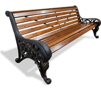 Скамейка парковая 7 скамеек Москва 76004, 1.5 м., лиственница, тик 76004/МСКВ/1,5/9005/Л_ТИК