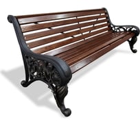 Скамейка парковая 7 скамеек Москва 76004, 2.0 м., лиственница, палисандр 76004/МСКВ/2,0/9005/Л_ПАЛ