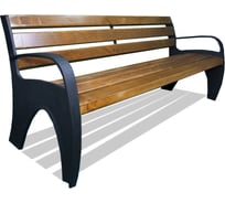 Скамейка 7 скамеек Волна 76054, 1.8 м., лиственница, дуб 76054/ВОЛН/1,8/9005/Л_ДУБ