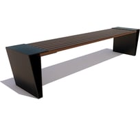 Уличная скамейка 7 скамеек Мегаполис 77013, 1.8 м., лиственница, палисандр 77013/МЕГП/1,8/9005/Л_ПАЛ