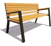 Садово-парковая скамейка 7 скамеек Гамбург, 77015, 2.0 м., сосна, дуб 77015/ГАМБ/2,0/9005/C_ДУБ