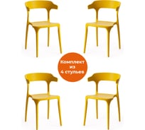Комплект стульев 4 шт. Tetchair TON (mod. PC33) пластик, 48x48x74 см, желтый 24286