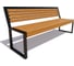 Скамейка 7 скамеек Вокзал 77109, лиственница, 2.0 м, дуб 77109/ВКЗЛ/2,0/9005/Л_ДУБ 1