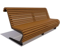 Скамейка 7 скамеек Стрит, лиственница, 2.0 м., тик 77058/СТРТ/2,0/9005/Л_ТИК