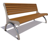 Скамейка 7 скамеек Берлин, 1.5 м, лиственница, тик, 77088/Б_БРЛ/1,5/7779/Л_ТИК