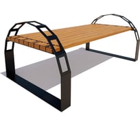 Скамейка 7 скамеек Казань, 1.8 м, лиственница, дуб 77016/КЗН/1,8/9005/Л_ДУБ