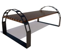 Скамейка 7 скамеек Казань, 2.0 м, сосна, палисандр 77016/КЗН/2,0/9005/C_ПАЛ