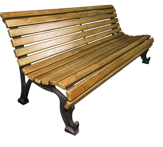 Скамейка 7 скамеек Краснодар, 1.5 м, сосна, дуб 76070/КРДР/1,5/9005/C_ДУБ 1