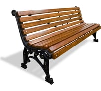 Садовая скамейка 7 скамеек Удача, лиственница, 1.5 м, тик 76007/УДАЧ/1,5/9005/Л_ТИК