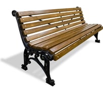 Садовая скамейка 7 скамеек Удача, сосна, 2.0 м, дуб 76007/УДАЧ/2,0/9005/C_ДУБ