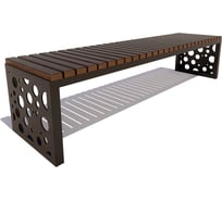 Садовая скамейка 7 скамеек Адлер, 2.0 м, сосна, палисандр 77010/АДЛР/2,0/9005/C_ПАЛ