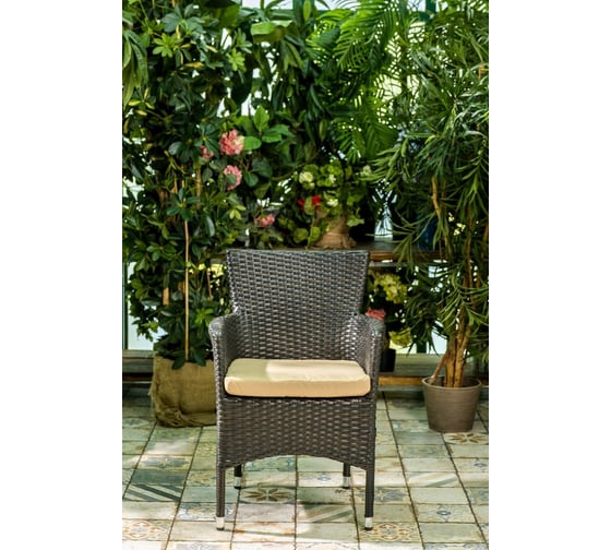 Комплект плетеных кресел Joygarden AROMA 4 шт., цвет темно-коричневый 28513/28513/28513/28513
