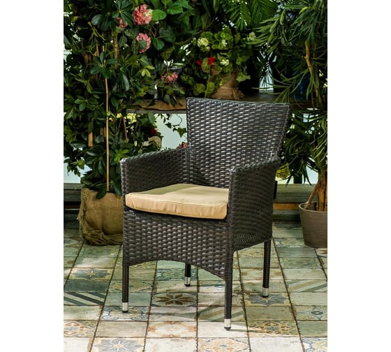 Комплект плетеных кресел Joygarden AROMA 4 шт., цвет темно-коричневый 28513/28513/28513/28513