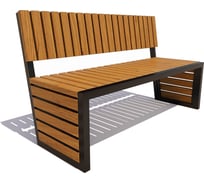 Скамейка 7 скамеек Аллея, сосна, 2.0 м, дуб 77113/АЛЛ/2,0/9005/C_ДУБ