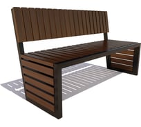 Скамейка 7 скамеек Аллея, сосна, 2.0 м, палисандр 77113/АЛЛ/2,0/9005/C_ПАЛ 17818696