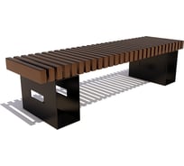 Скамейка 7 скамеек Сосновый бор 1.5 м, сосна, палисандр 77147/СБ/1,5/9005/C_ПАЛ