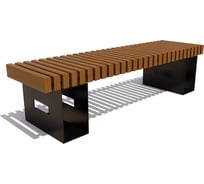 Скамейка 7 скамеек Сосновый бор 1.5 м, лиственница, тик 77147/СБ/1,5/9005/Л_ТИК