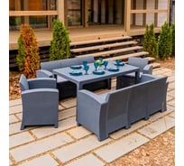 Комплект садовой мебели Royal Family GRAND LANA LUX DINING XL, графит 843-850-61-21
