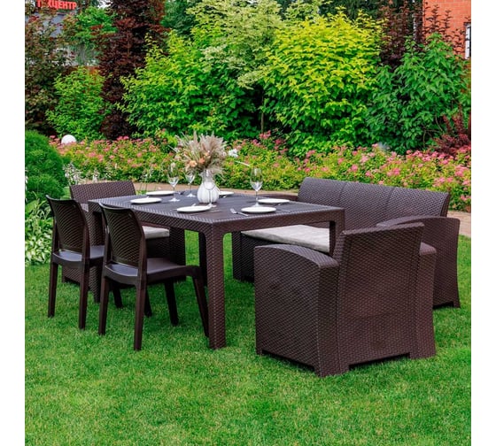 Комплект садовой мебели Royal Family LANA LUX DINING M, коричневый 835-853-61-21 1