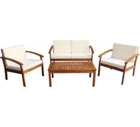 Набор мебели садовый Garden Story Бэнито из акации, 4 предмета, 1 уп стол + диван, 1 уп 2 кресла TP6077.0.1