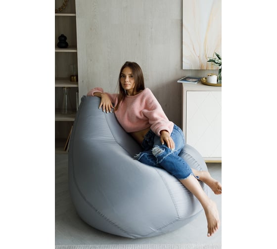 Кресло-мешок DreamBag Серое Оксфорд р.3XL 5001241