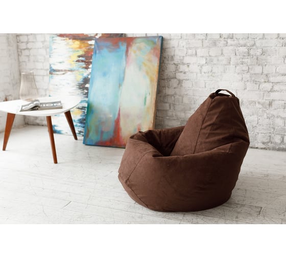 Кресло-мешок DreamBag, коричневый, велюр, р.3XL 5022941