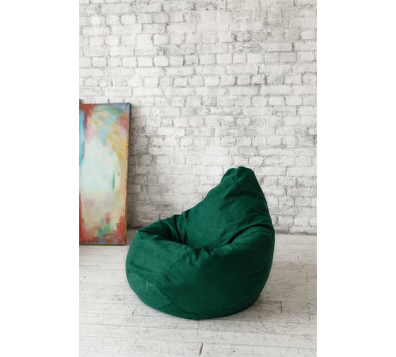Кресло-мешок DreamBag, зеленый, велюр, р.3XL 5022841