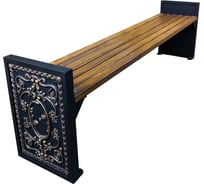 Банкетка 7 скамеек Ампир 76068, 1.5 м, лиственница, дуб 76068/Б_АМ/1,5/9005/Л_ДУБ