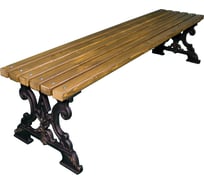 Банкетка 7 скамеек D-6 76019, 1.5 м, лиственница, дуб 76019/D-6/1,5/9005/Л_ДУБ