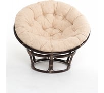 Кресло Vinotti Papasan 23/01 Темный Коньяк Подушка Рогожка